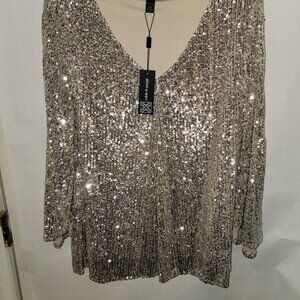 Cable & Gauge Sequin XL blouse
